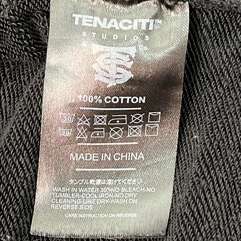 TENACITI Spider Black Hoodie 100% COTTON METALLIC GOLD VELVET SPIDER MENS SZ LG - Picture 14 of 16